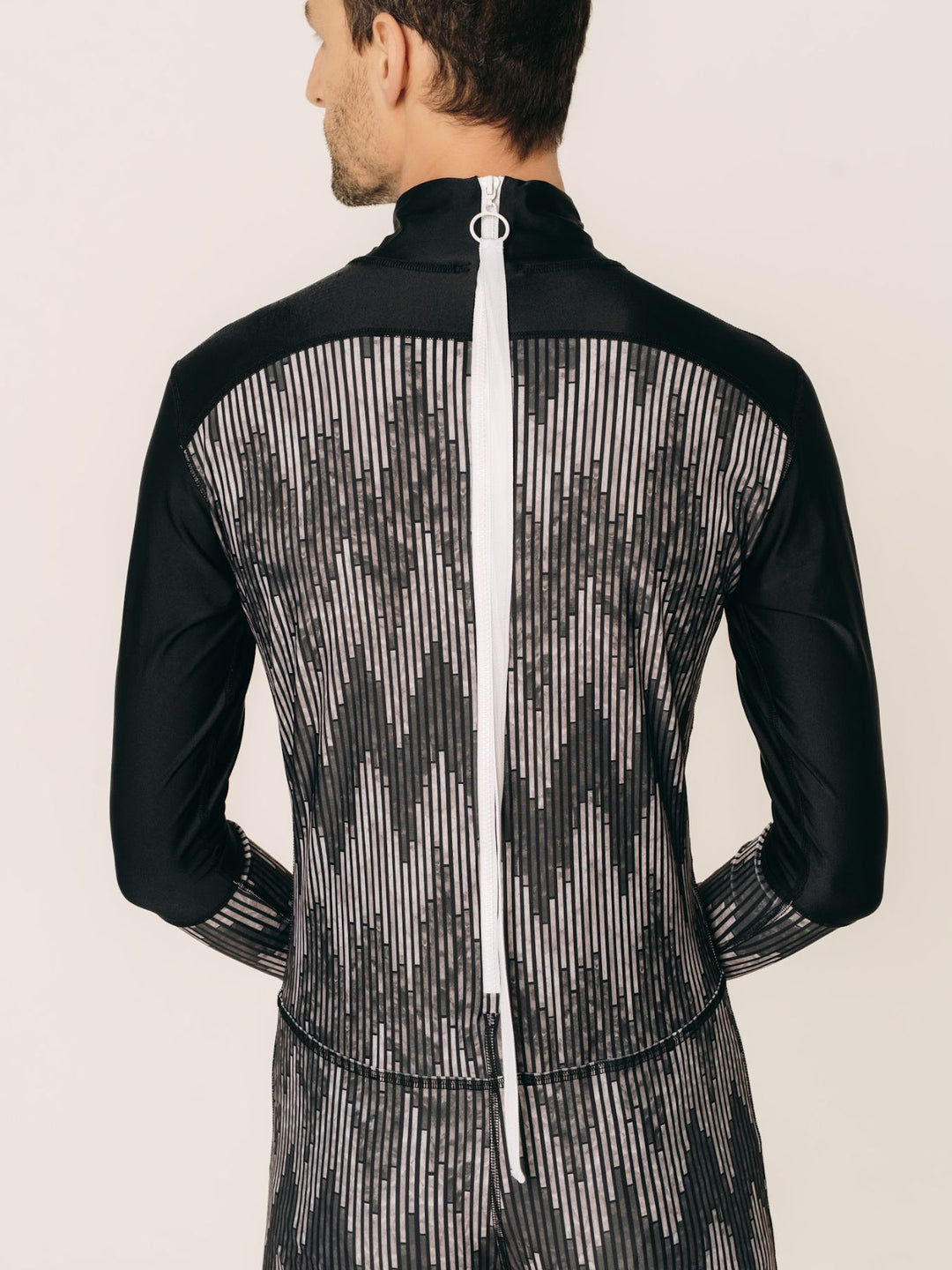 Men's Full-Body UPF 50+ Sun Protective Swimsuit - Black Mosaic