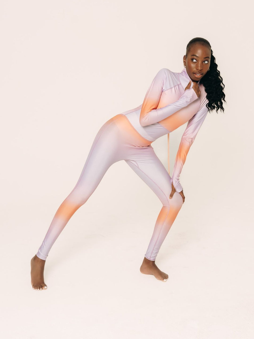 Women's "JOY" UPF 50+ Sun-protective full body swimsuit - Sunset