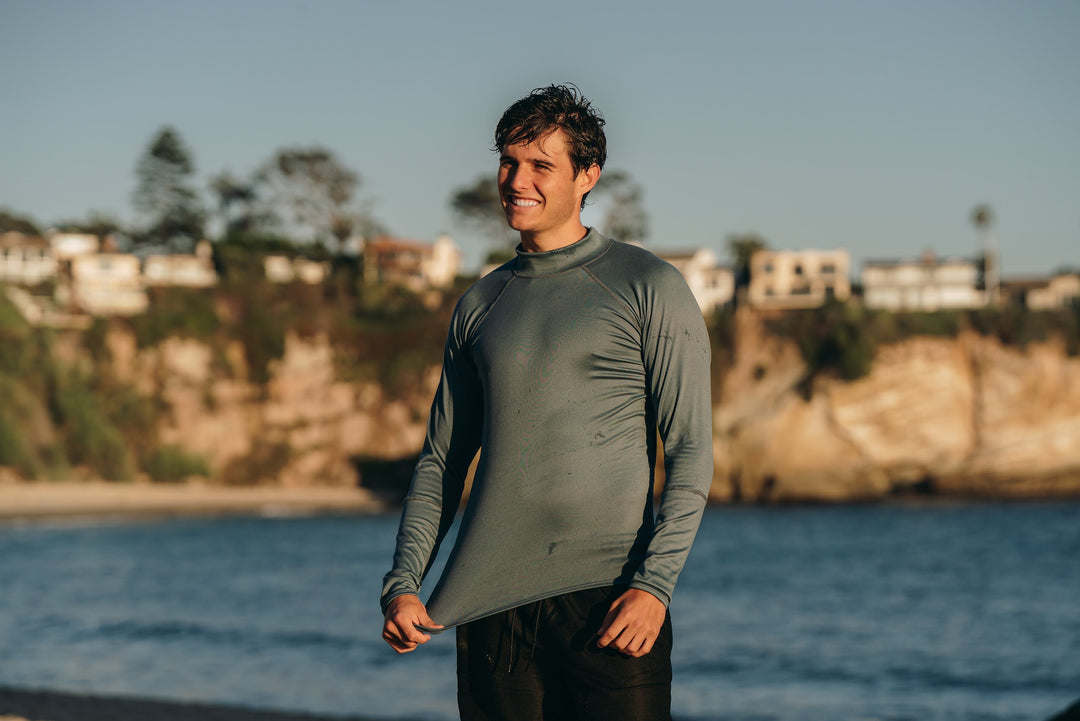 Men's Pullover Rash Guard - Sage (Brushed)