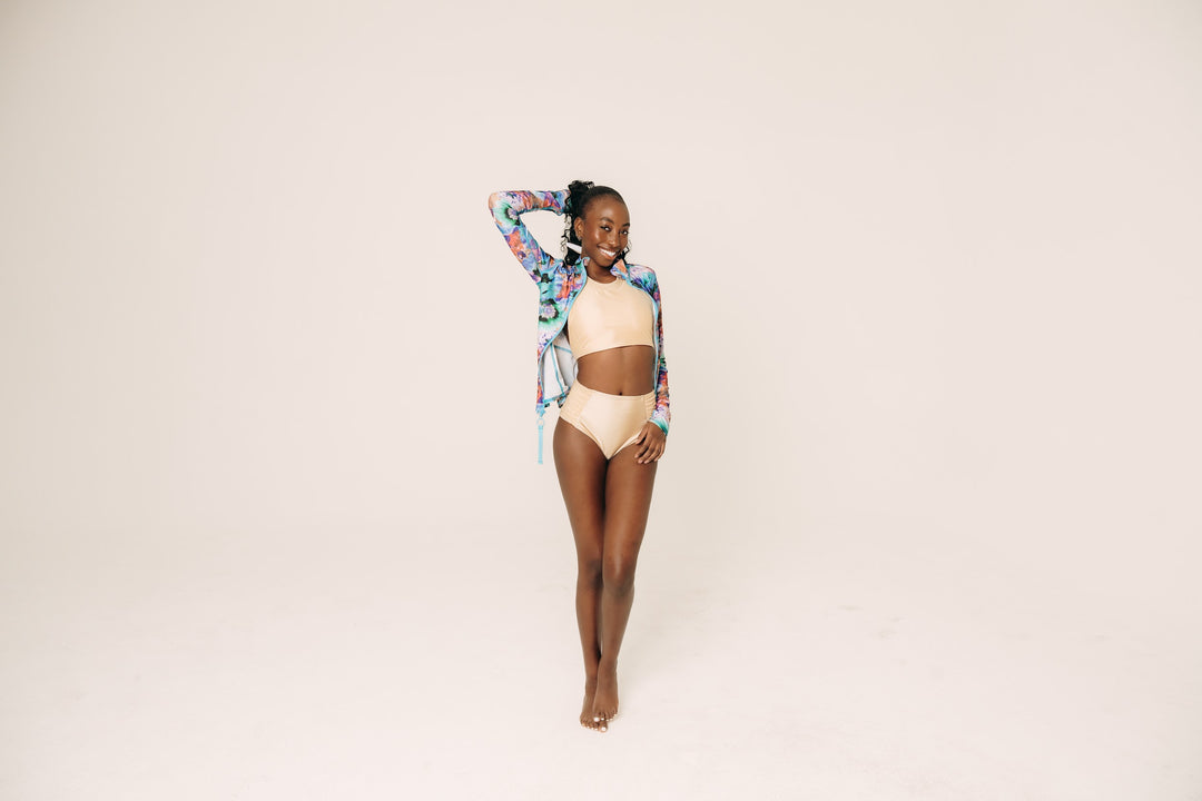 Women's Reversible Halter Top - White/Beige