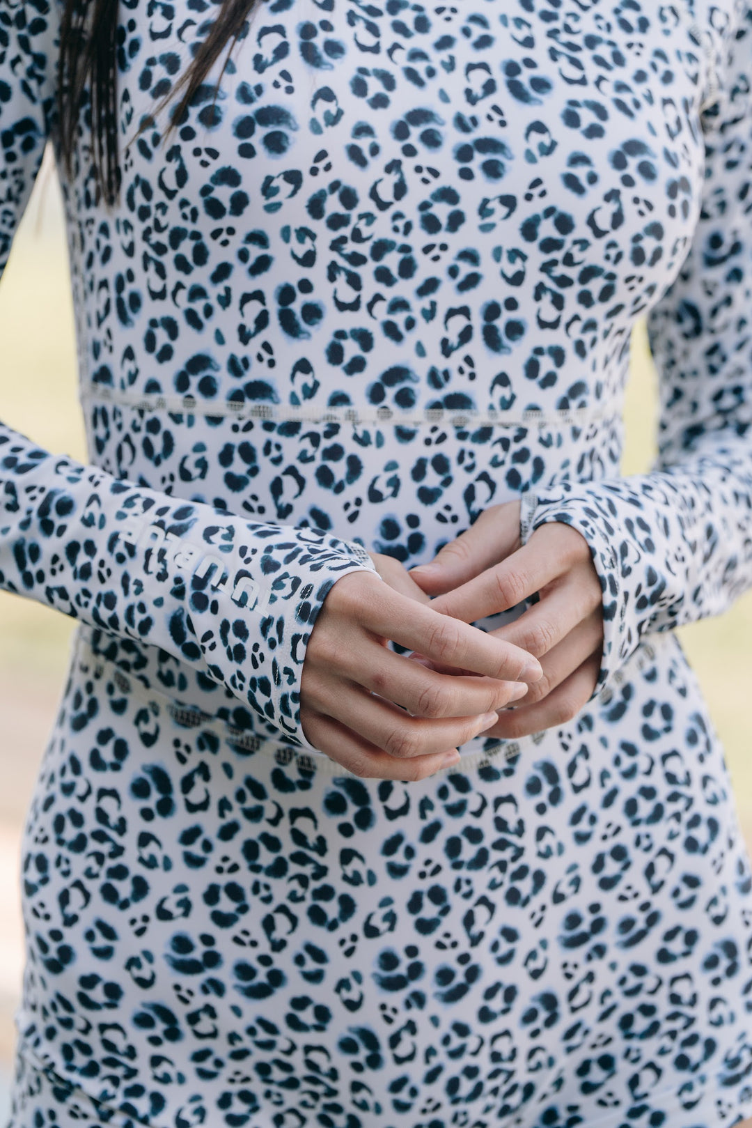 Women's UPF 50+ Sun Protective Long Sleeve "Shorty" Swimsuit - Sun Safari