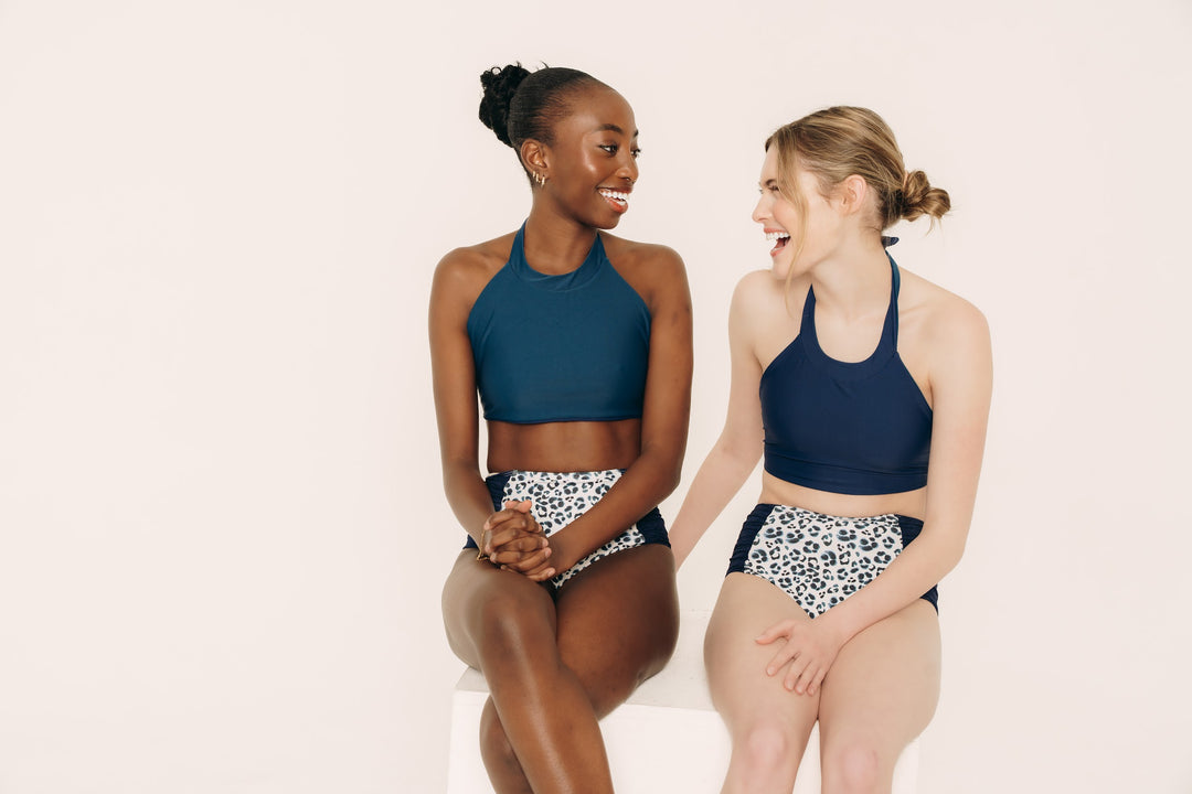 Women's Reversible Halter Top - Teal/Navy