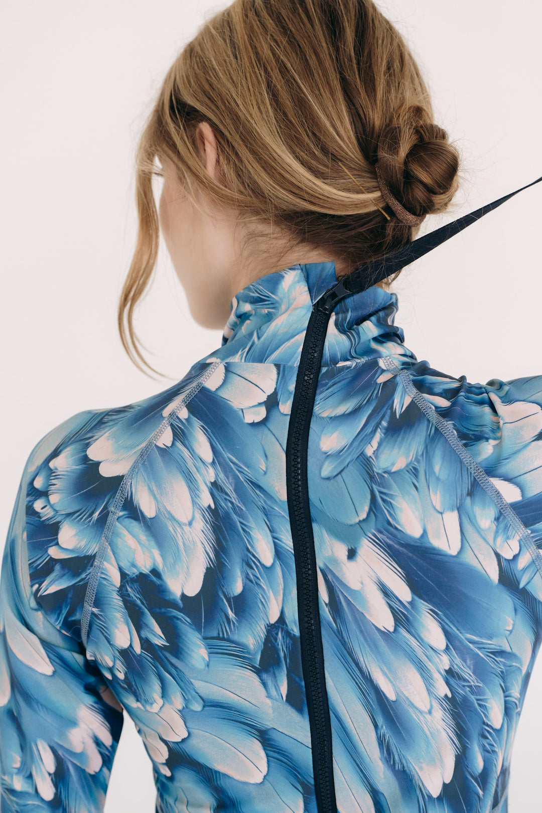 Women's UPF 50+ Sun Protective Long Sleeve “Shorty” - Azure Ploom