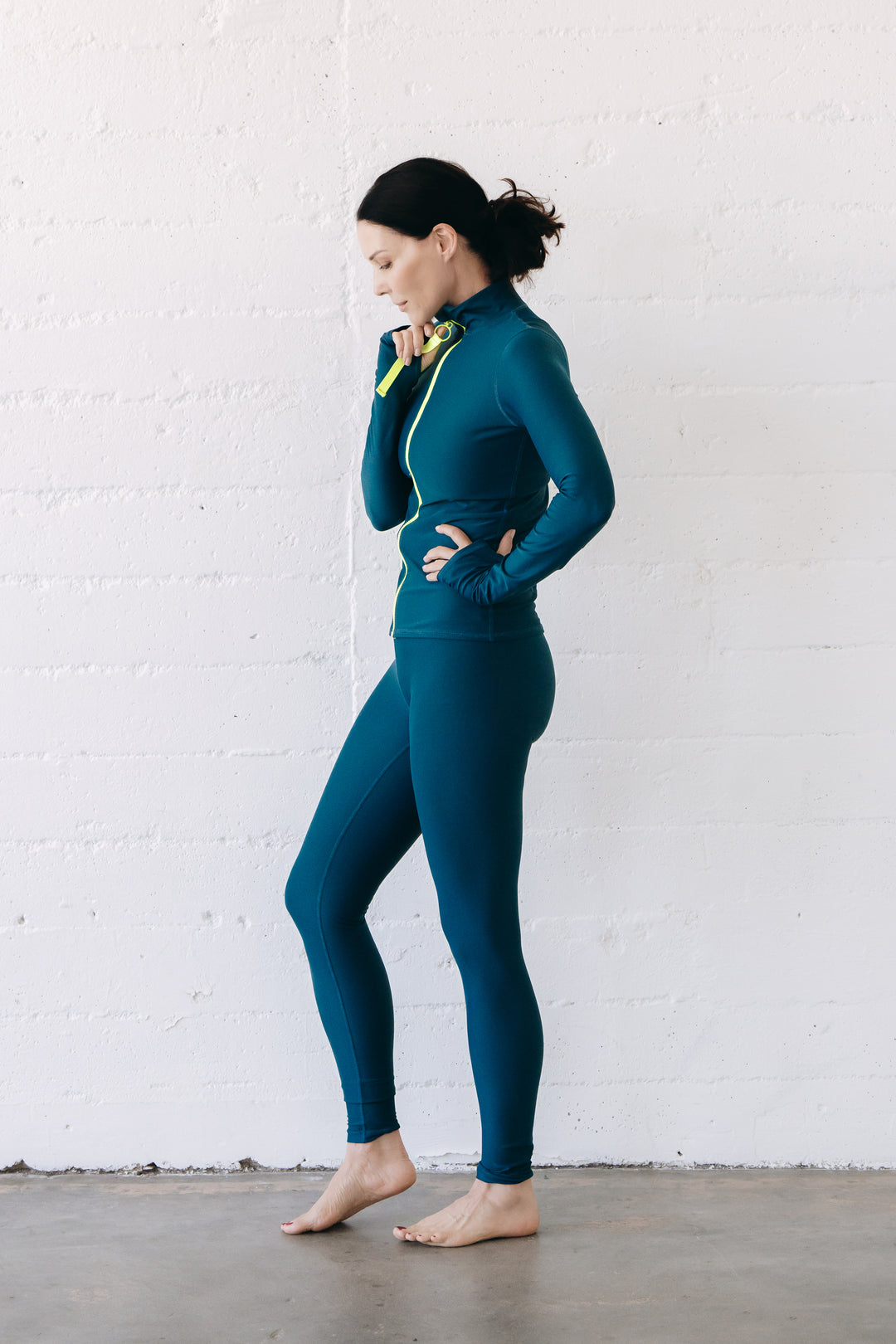 Women's UPF 50+ Sun Protective Swim Leggings - Teal