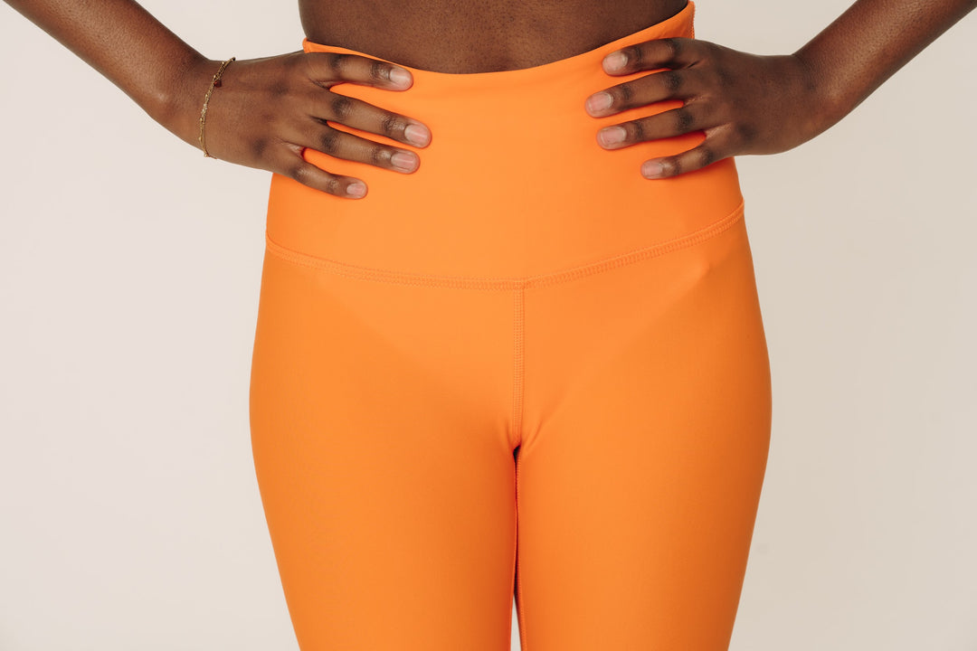 Women's UPF 50+ Sun Protective Leggings - Tangerine