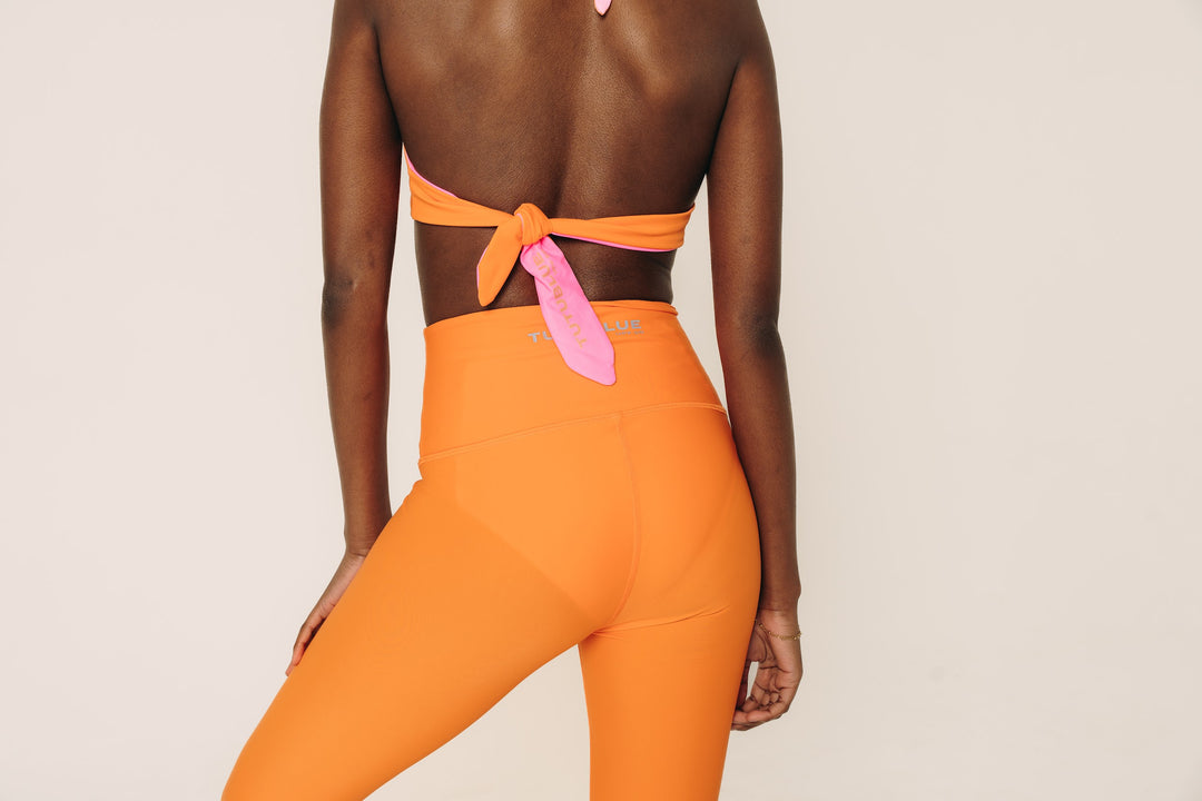 Women's UPF 50+ Sun Protective Leggings - Tangerine