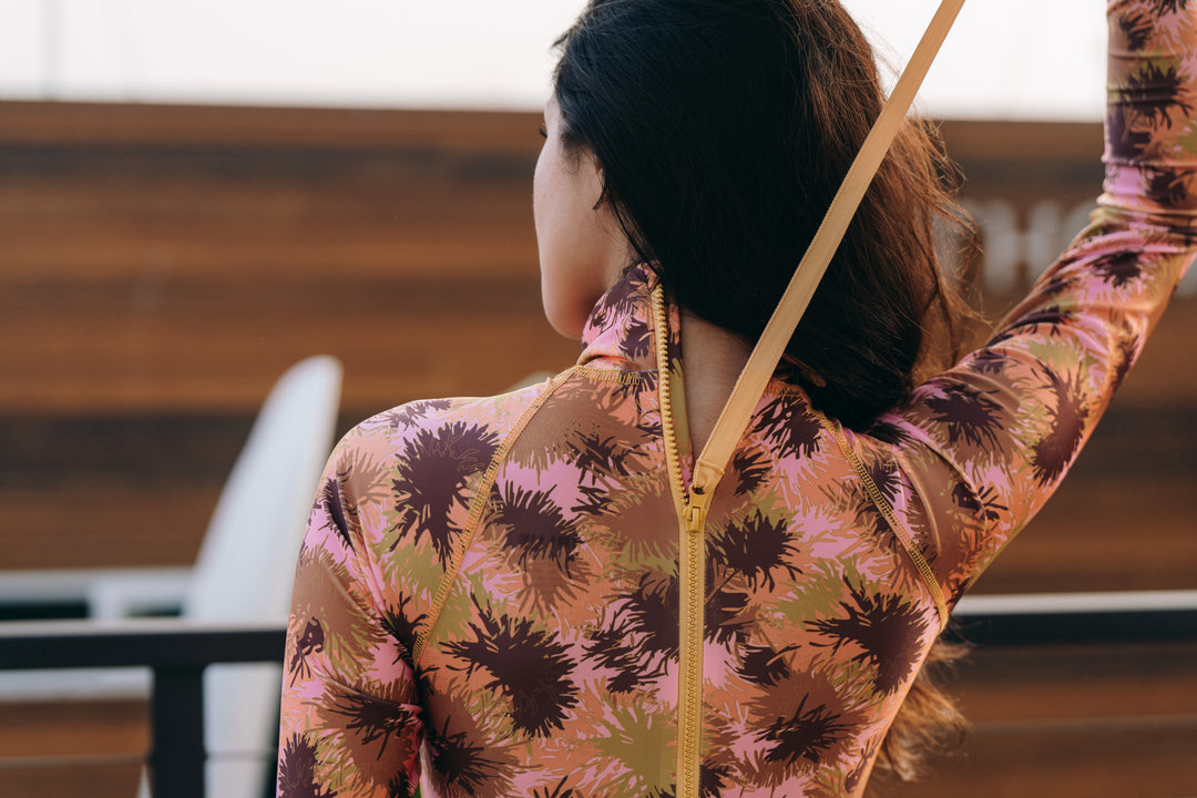 Women's "JOY" UPF 50+ Sun-protective full body swimsuit - Sea Fire