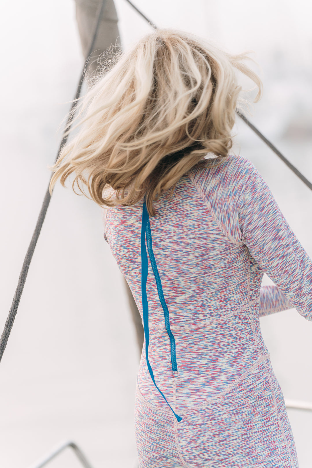 Women's "JOY" UPF 50+ Sun-protective full body swimsuit - Warm Rain (light neoprene)