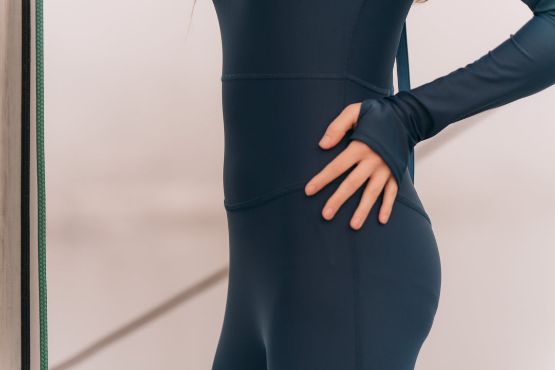 Women's "JOY" UPF 50+ Sun-protective full body swimsuit - Nautical Teal