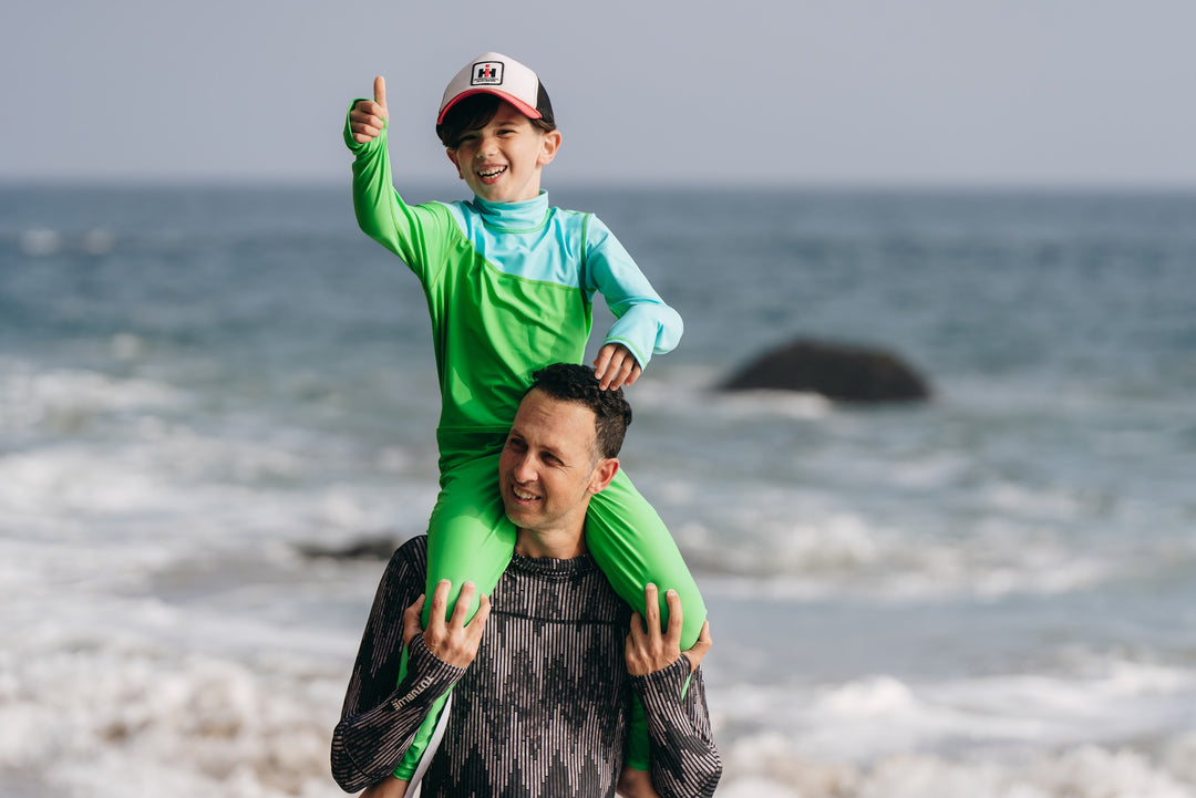 Boy's Full Body Swimsuit - UPF 50+ Sun Protective Swimwear - Kelly Green