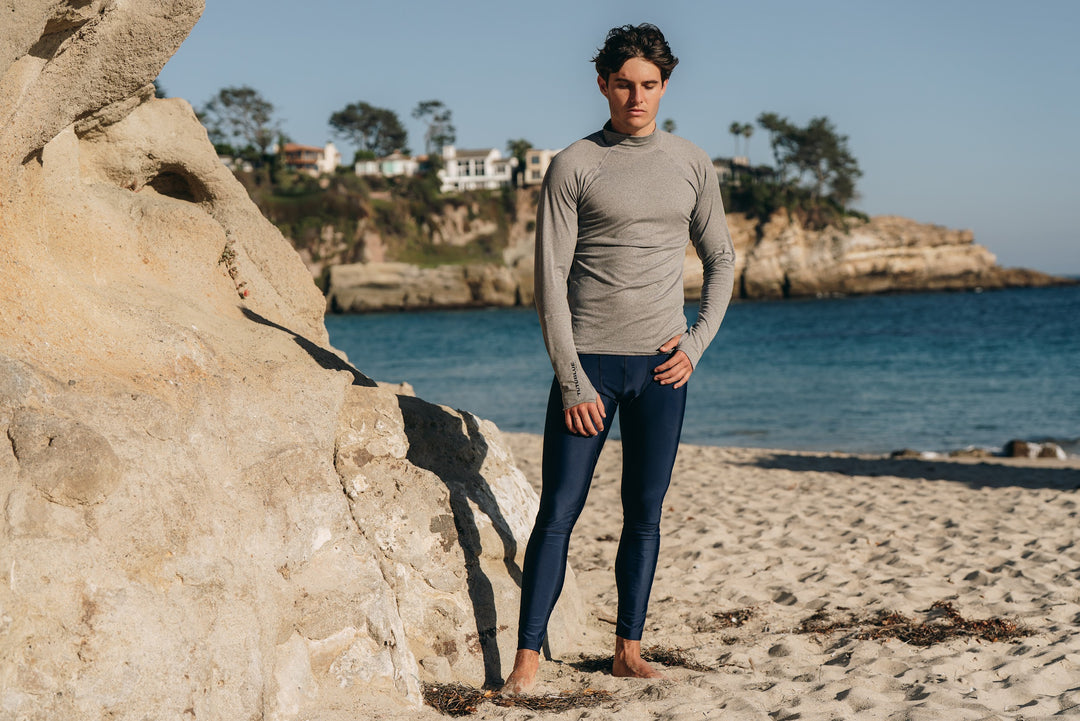 Men's Pullover Rash Guard - Charcoal (Brushed)