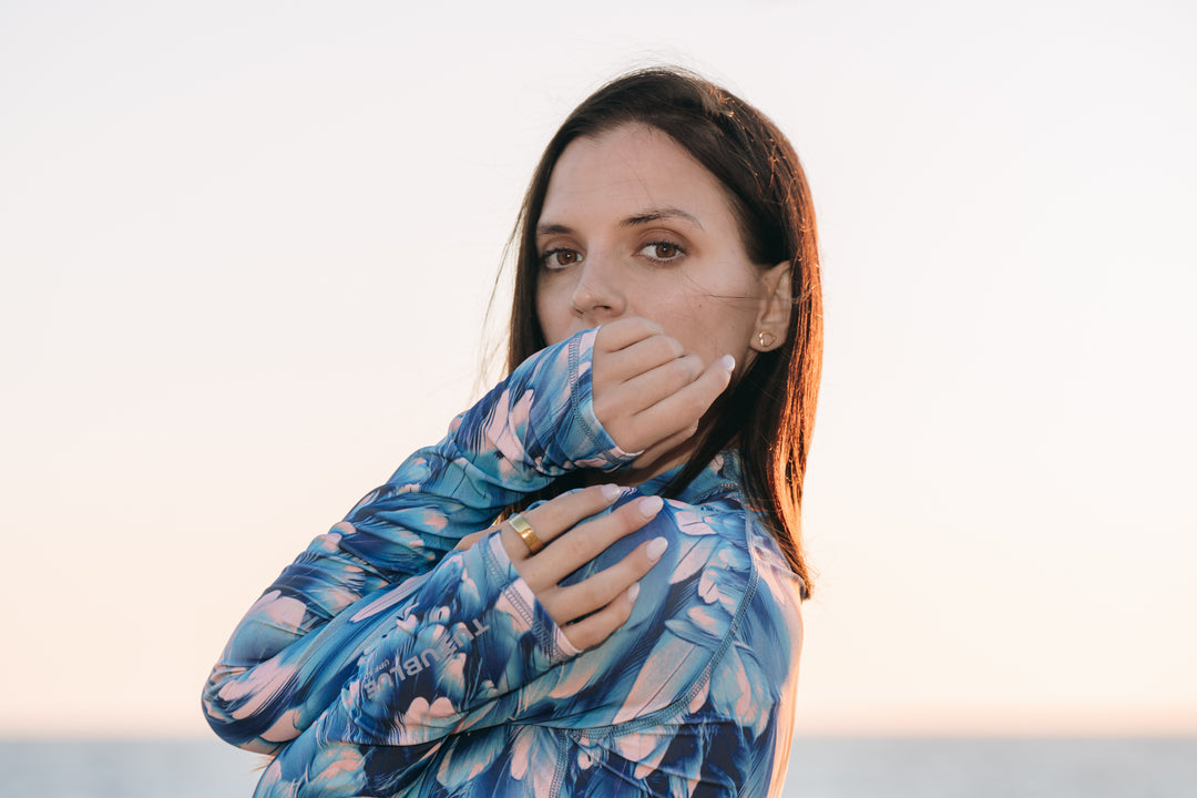 Women's Pullover Raglan-Azure Plume