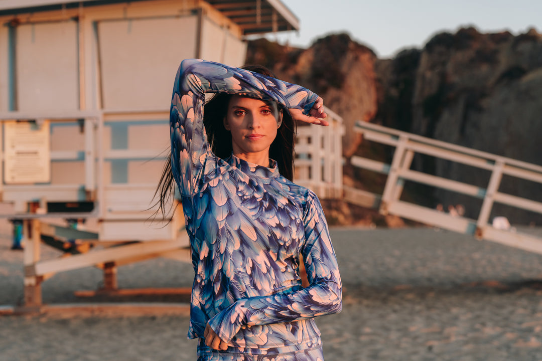 Women's Pullover Raglan-Azure Plume