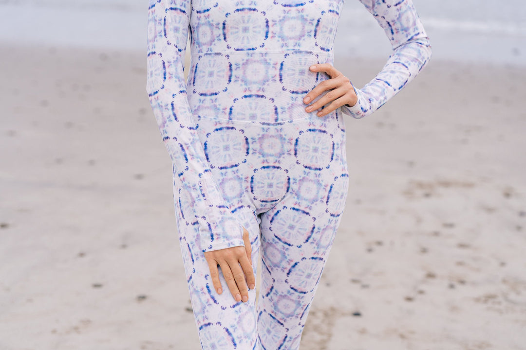 Women's "JOY" UPF 50+ Sun-protective full body swimsuit - Groove Wave