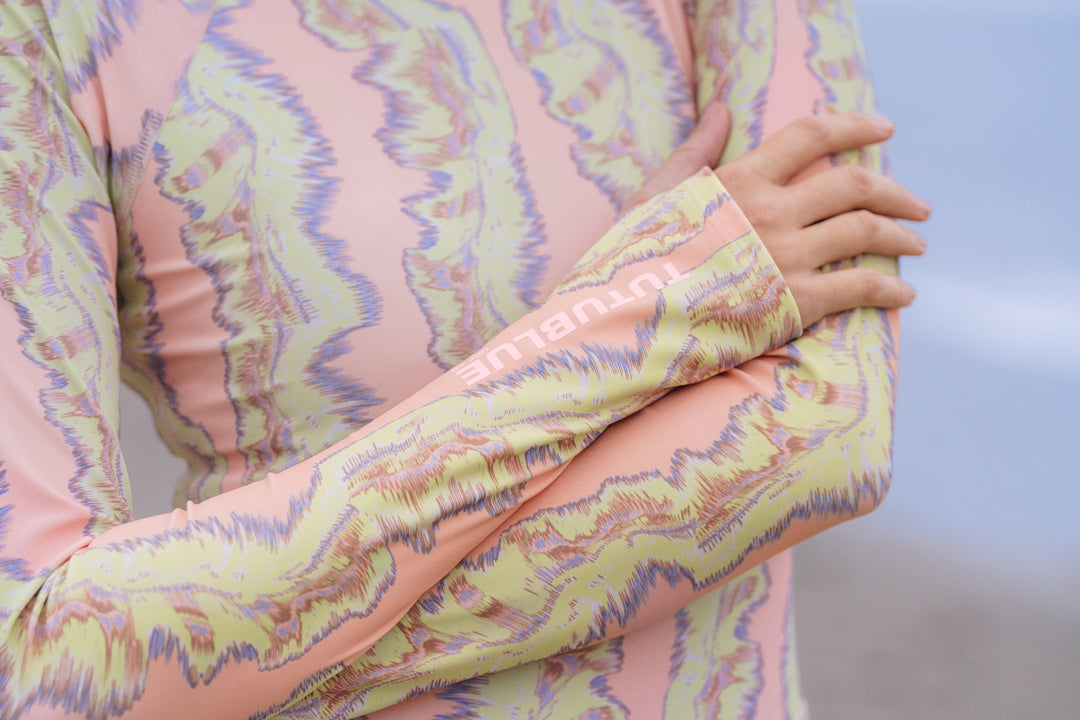 Women's "JOY" UPF 50+ Sun-protective full body swimsuit - Volt Veil