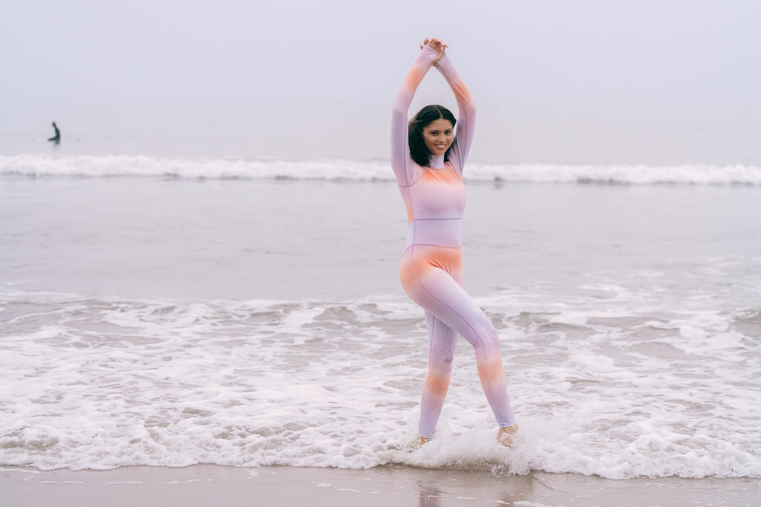 Women's "JOY" UPF 50+ Sun-protective full body swimsuit - Sunset