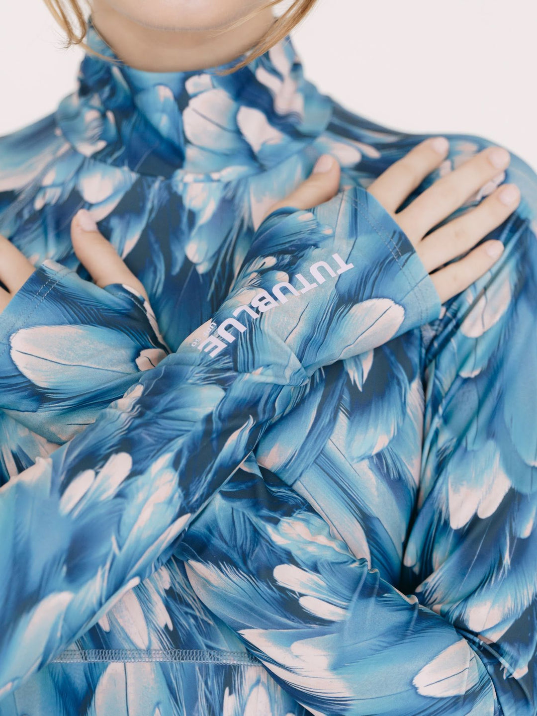 Women's UPF 50+ Sun Protective Long Sleeve “Shorty” - Azure Ploom