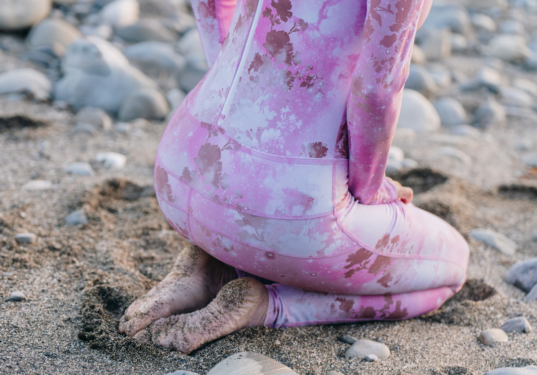 Women's  "Classic" UPF 50+ Sun-protective Full Body Long Swimsuit - Pink Sky