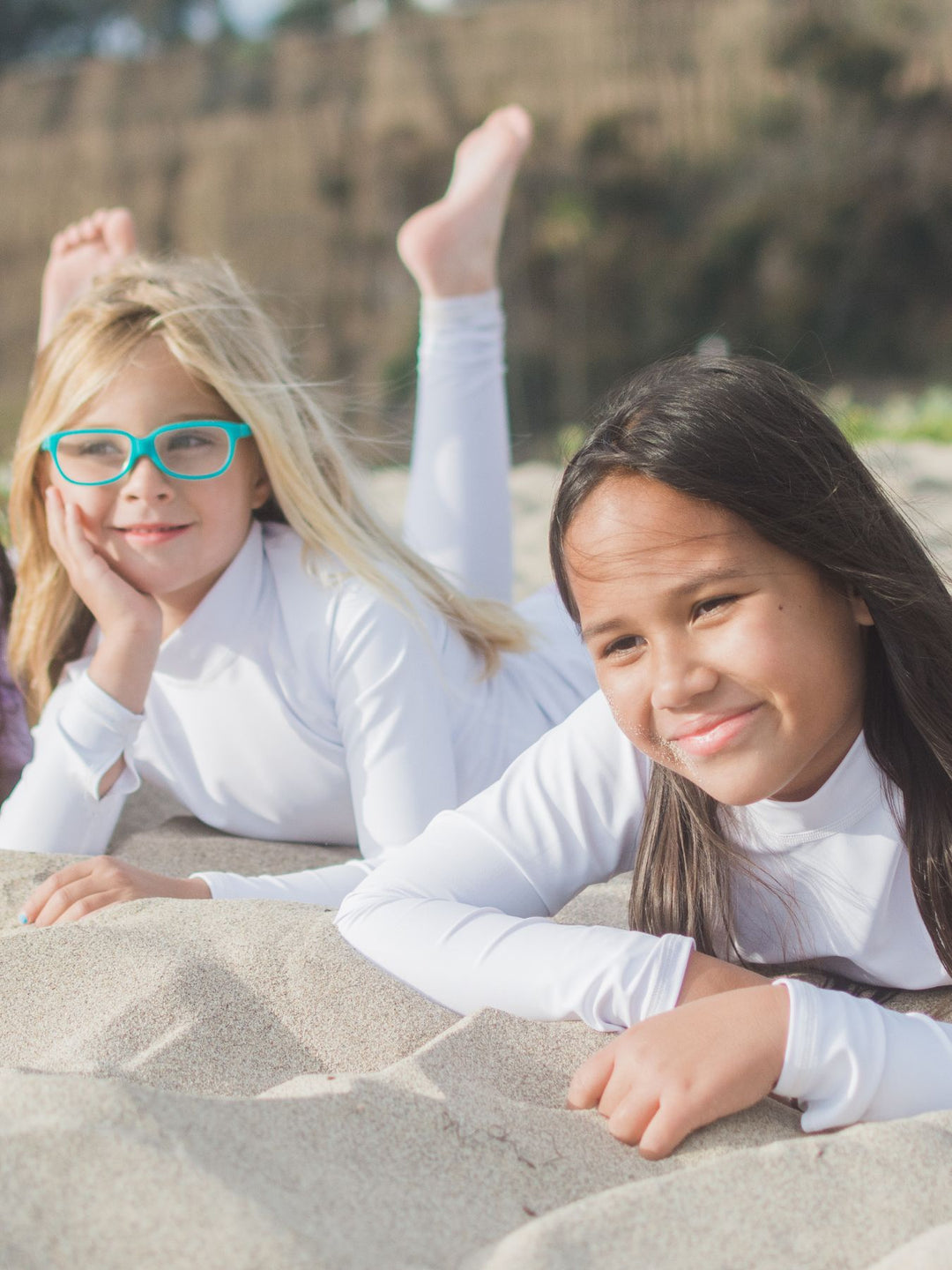 Girl's Pullover Rash Guard - White