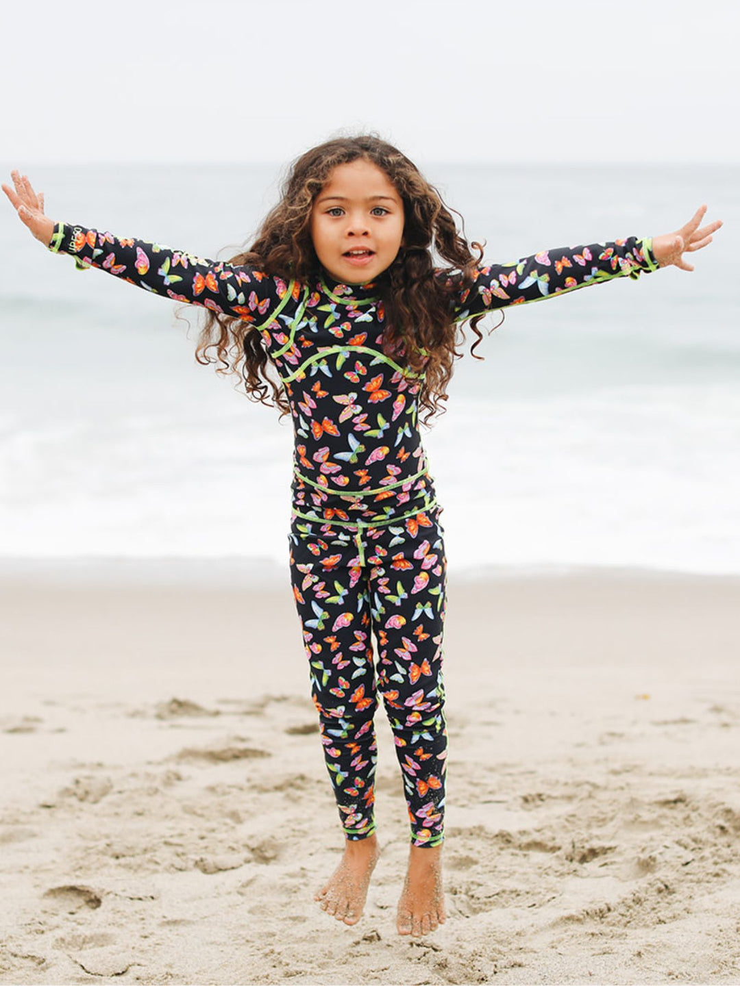 Girl's Long Swimsuit - Butterfly