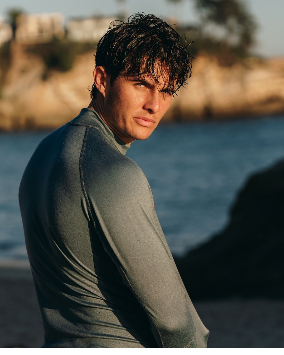 Men's Pullover Rash Guard - Sage (Brushed)