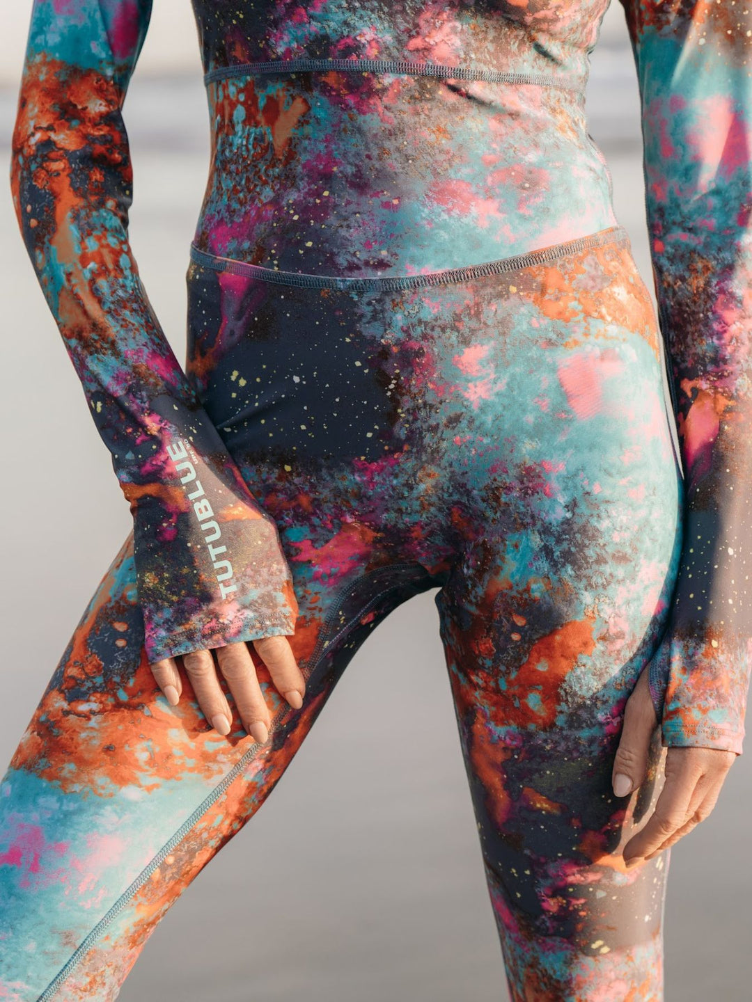 Women's "JOY" UPF 50+ Sun-protective full body swimsuit - Koi Pond