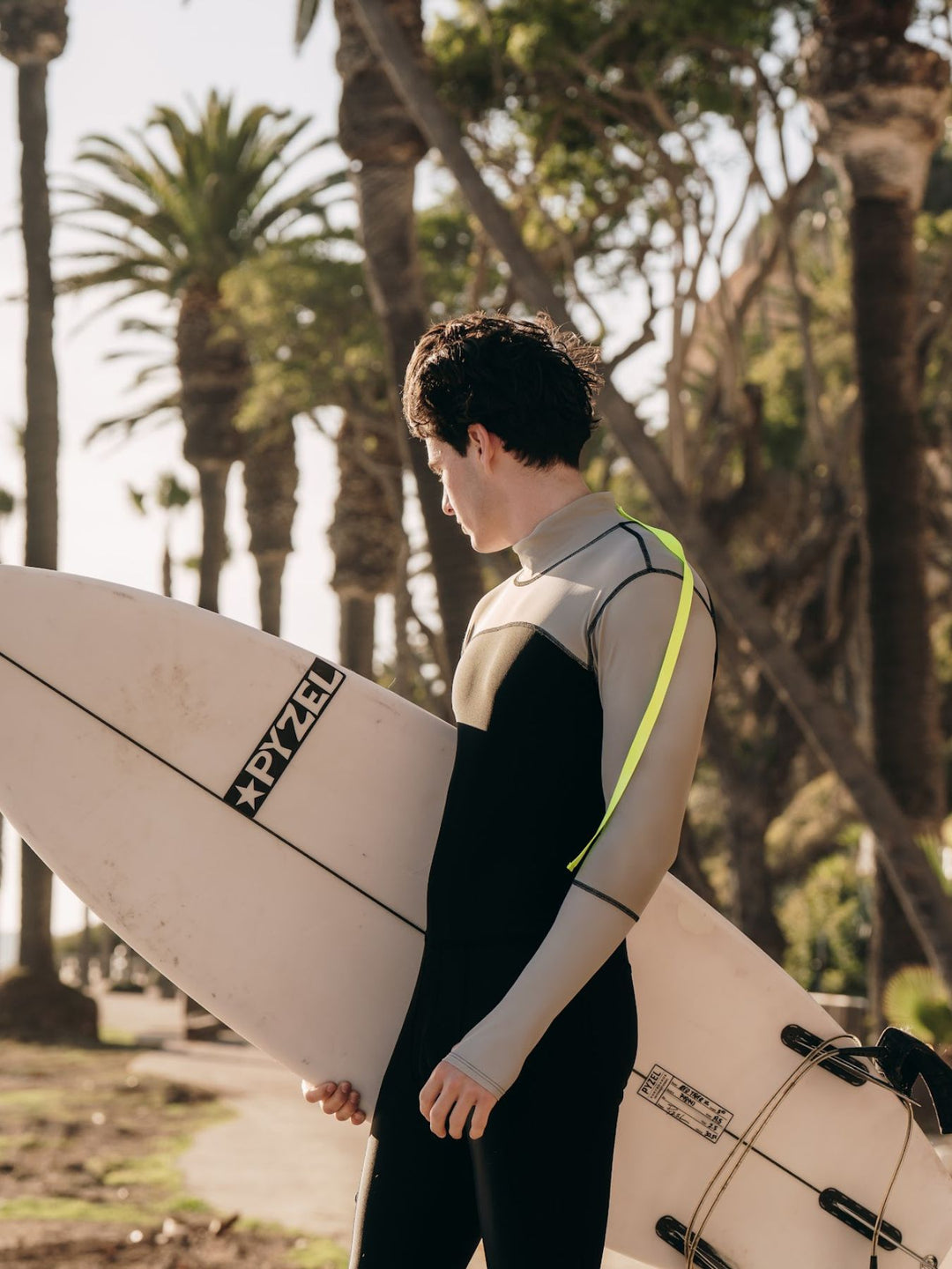 Men's Full-Body UPF 50+ Sun Protective Swimsuit - SILVER w/ BLACK ACCENT