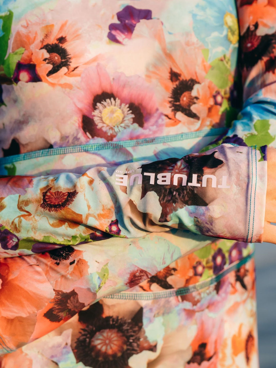 Women's "JOY" UPF 50+ Sun-protective full body swimsuit - Sea Poppy Bud