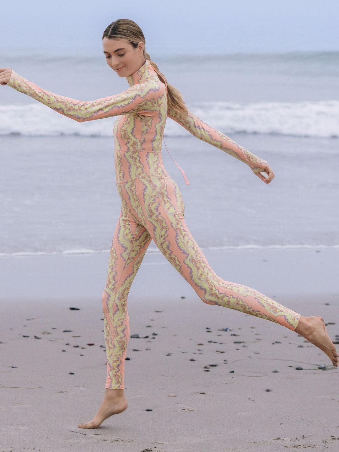 Women's "JOY" UPF 50+ Sun-protective full body swimsuit - Volt Veil