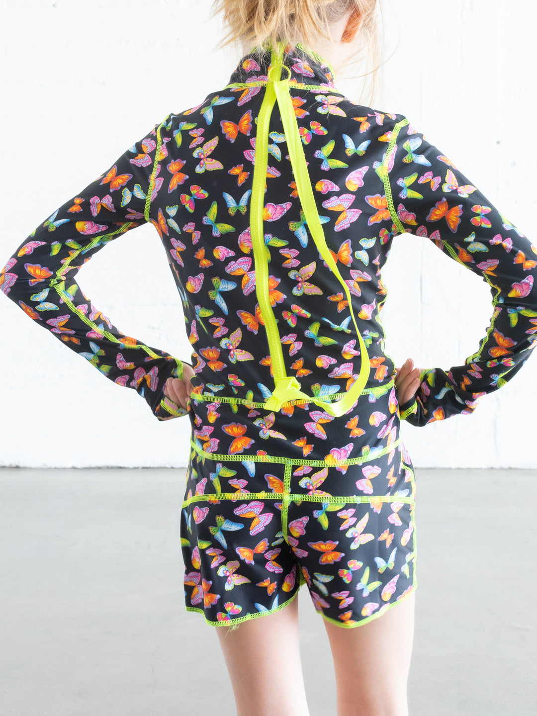 Girl's Short Swimsuit - Butterfly