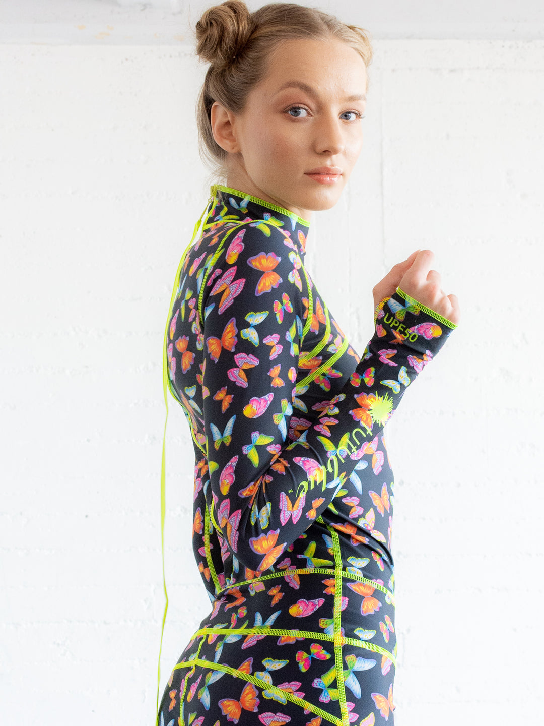 Women's "Classic" UPF 50+ Sun Protective Short Swimsuit - Butterfly