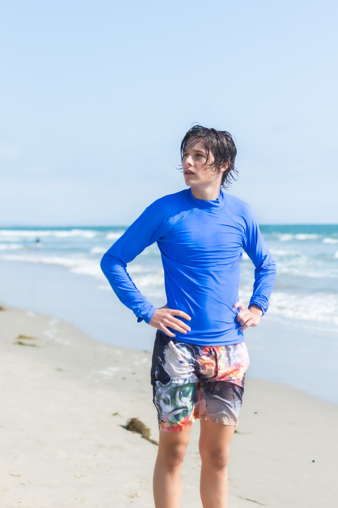 Men's Pullover Rash Guard - Blue Royal