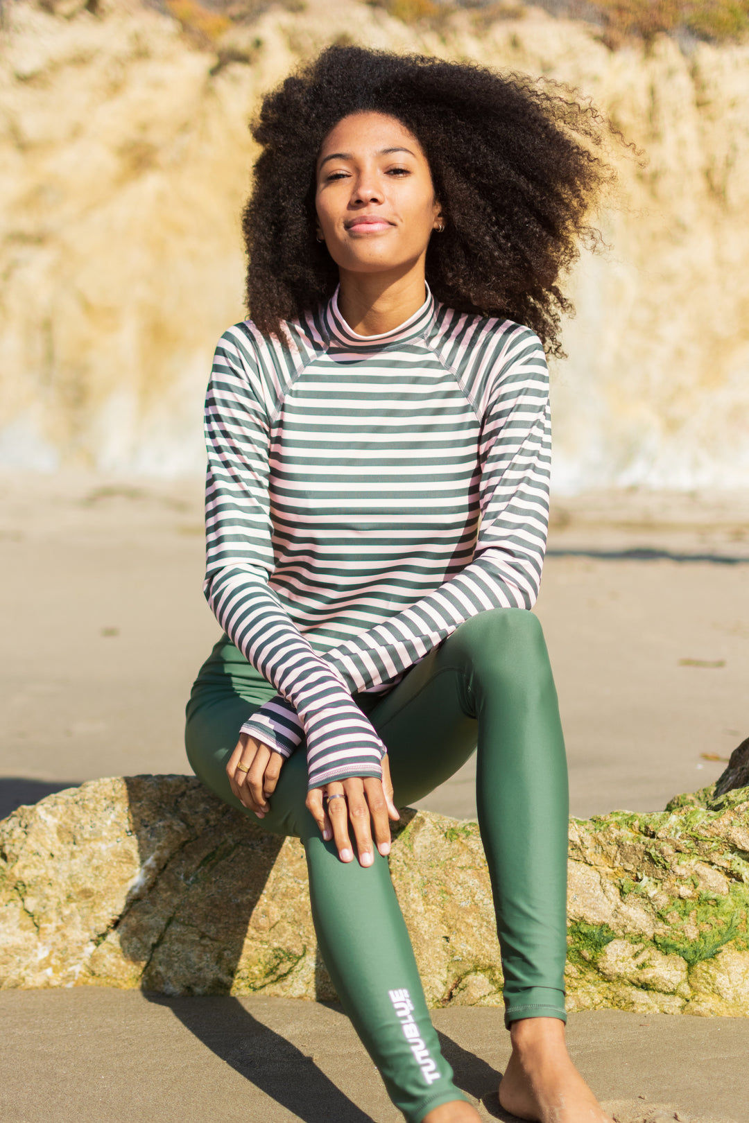 Women's Pullover Raglan - Night Palm Stripe