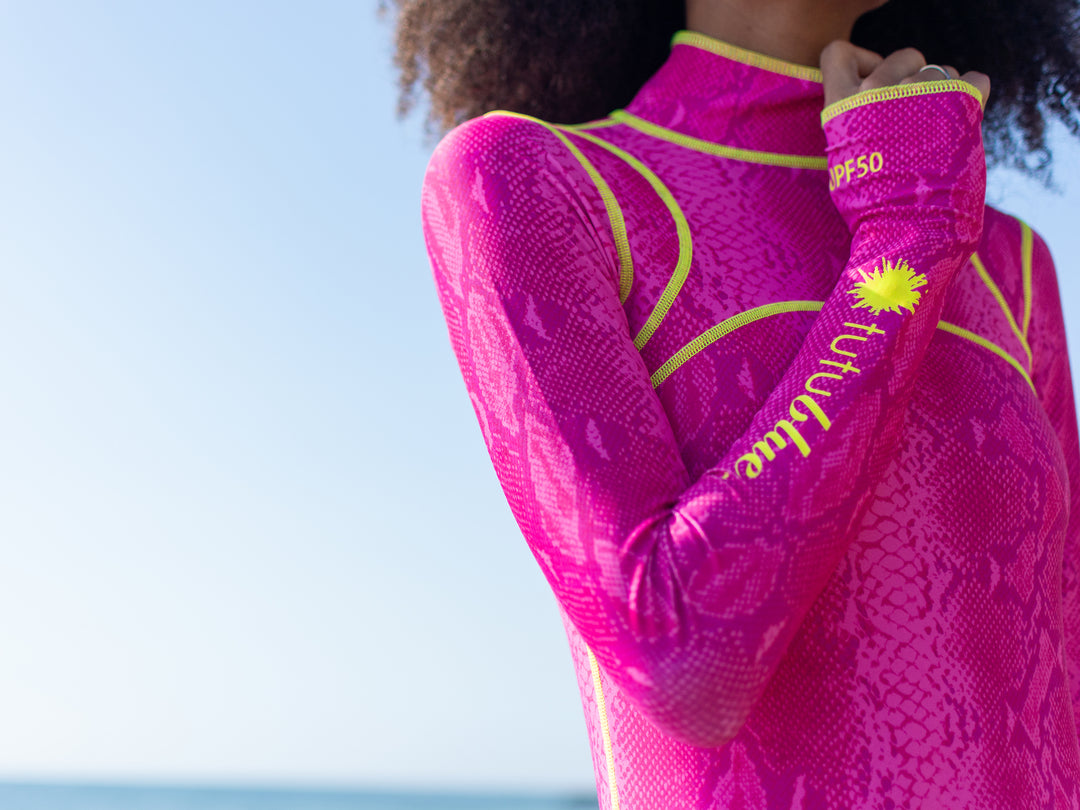 Women's  "Classic" UPF 50+ Sun-protective Full Body Long Swimsuit - In The Pink