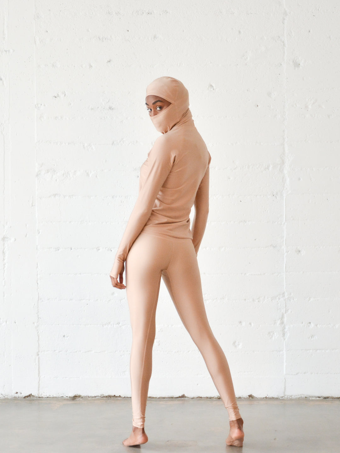 Women's UPF 50+ Sun Protective Swim Leggings - Beige