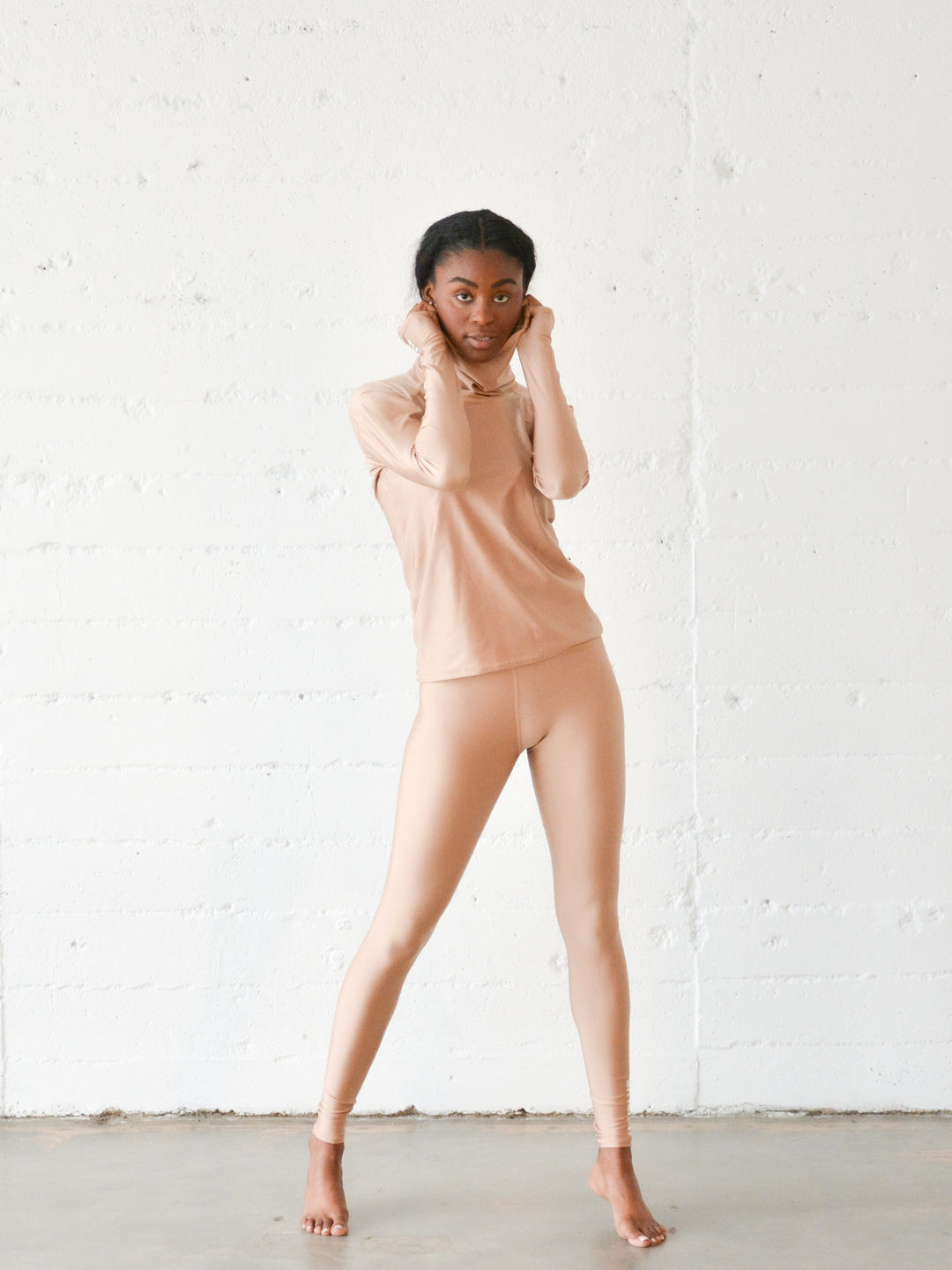 Women's UPF 50+ Sun Protective Swim Leggings - Beige
