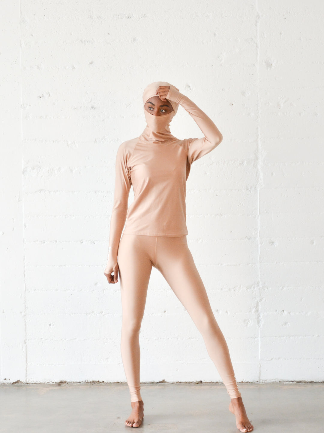 Women's UPF 50+ Sun Protective Swim Leggings - Beige
