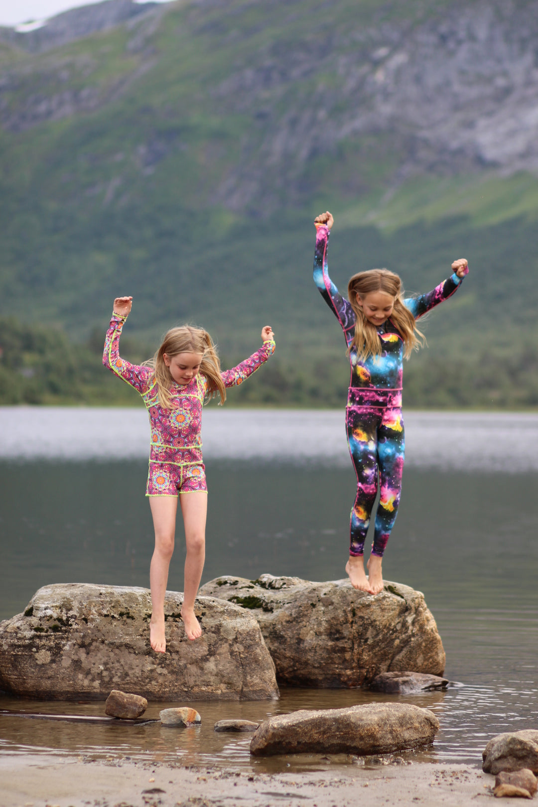 Girl's Short Swimsuit - Kaleidoscope
