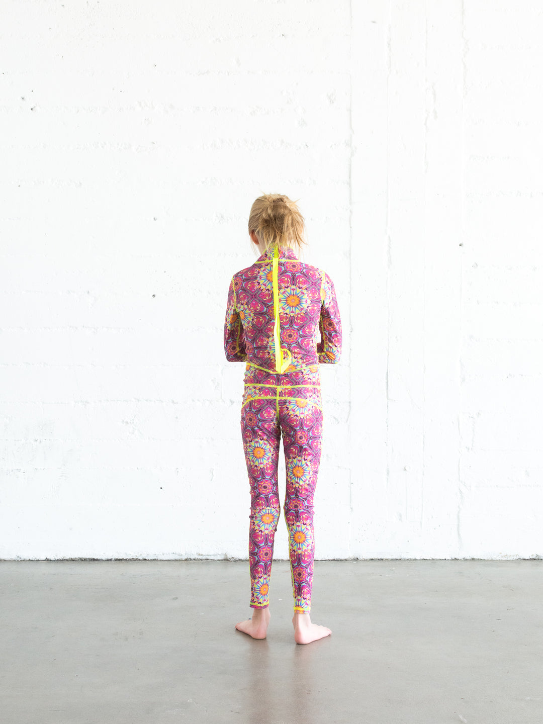 Girl's Long Swimsuit - Kaleidoscope