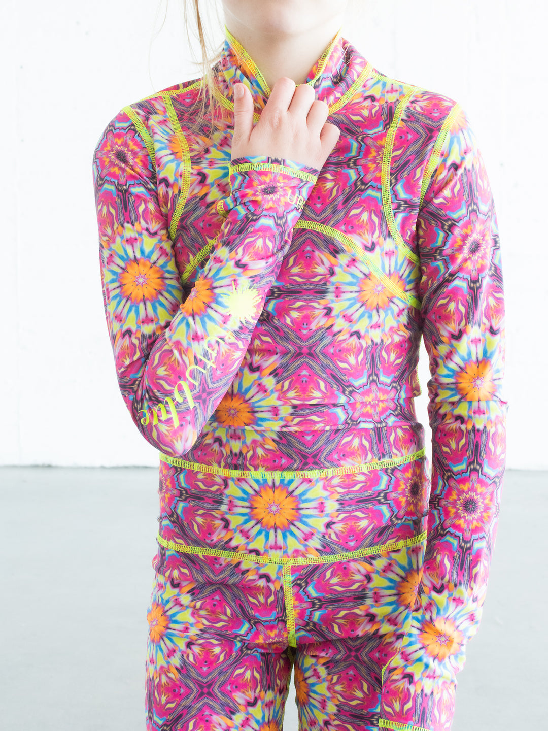 Girl's Long Swimsuit - Kaleidoscope