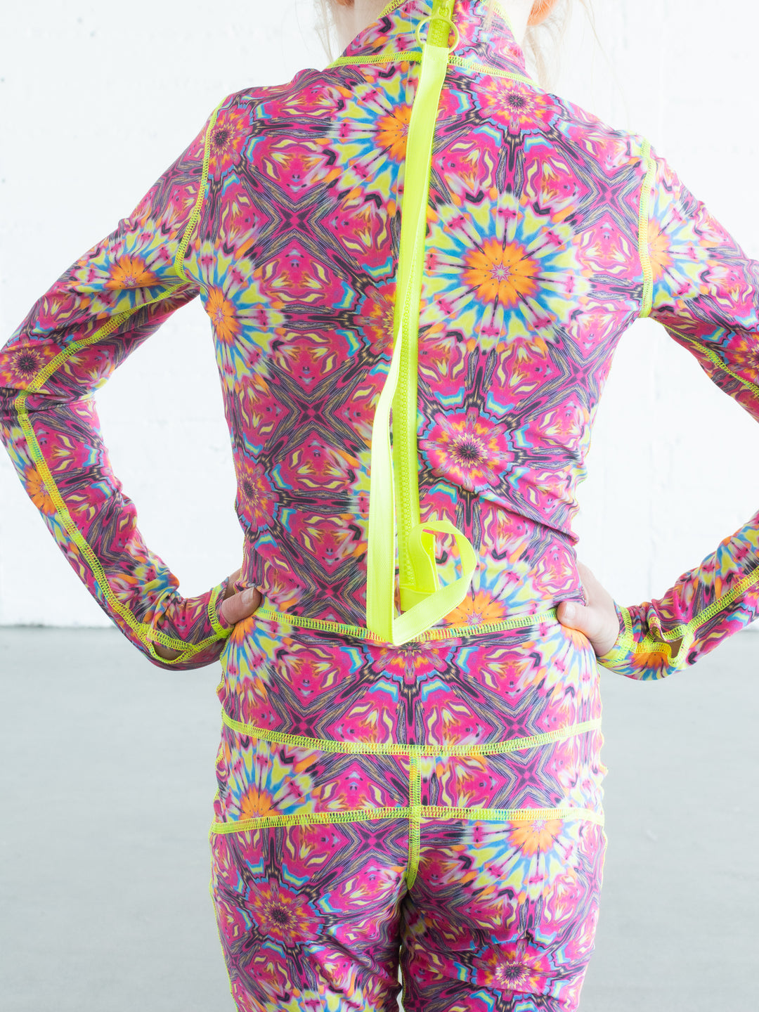 Girl's Long Swimsuit - Kaleidoscope