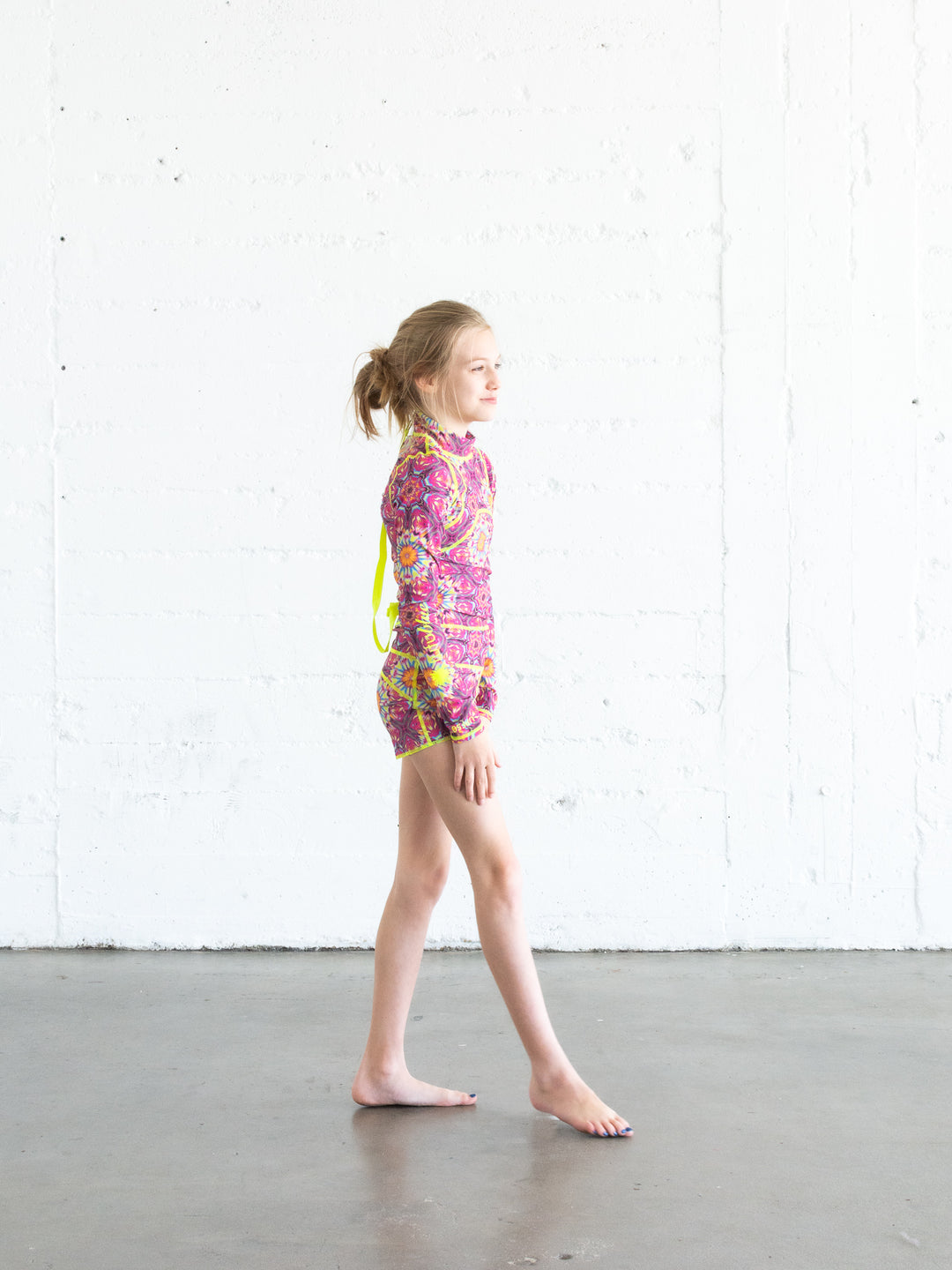 Girl's Short Swimsuit - Kaleidoscope