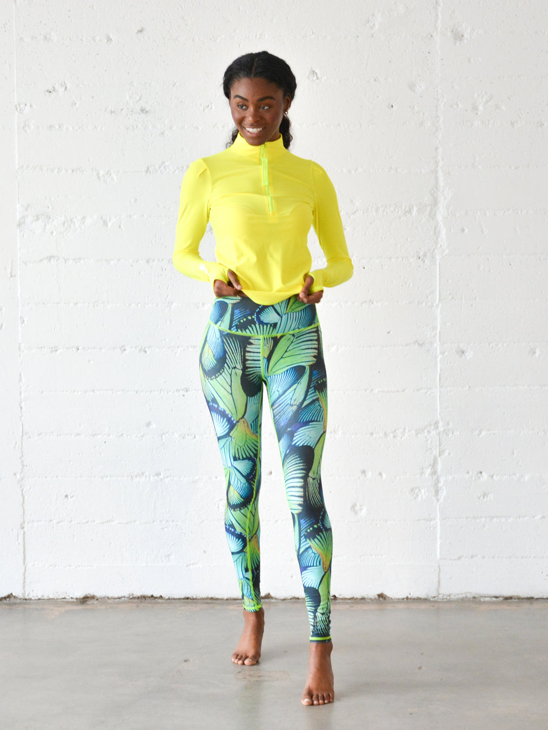 Women's UPF 50+ Sun Protective Swim Leggings - Turq Flyer