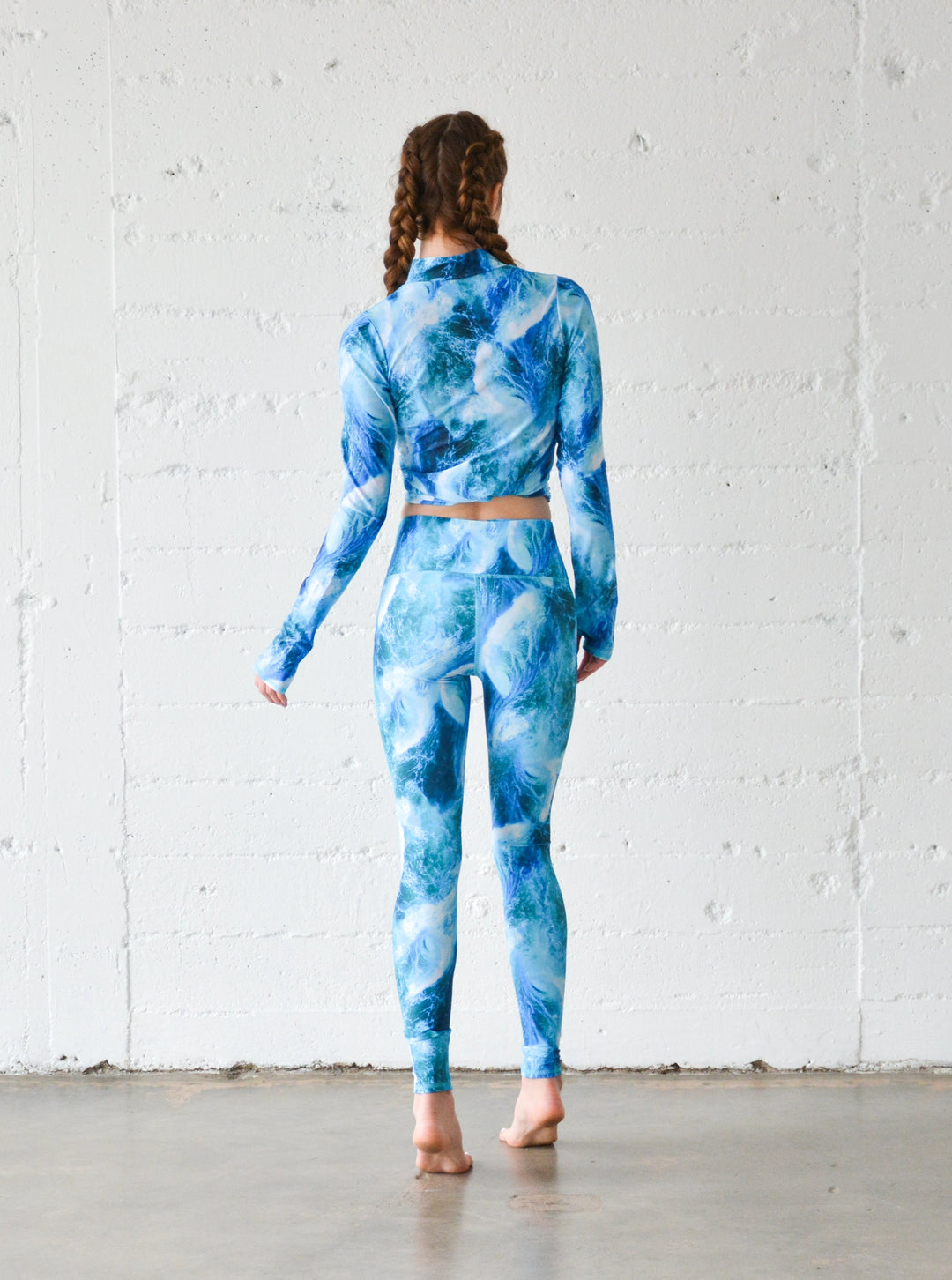 Women's UPF 50+ Sun Protective Swim Leggings - Waves