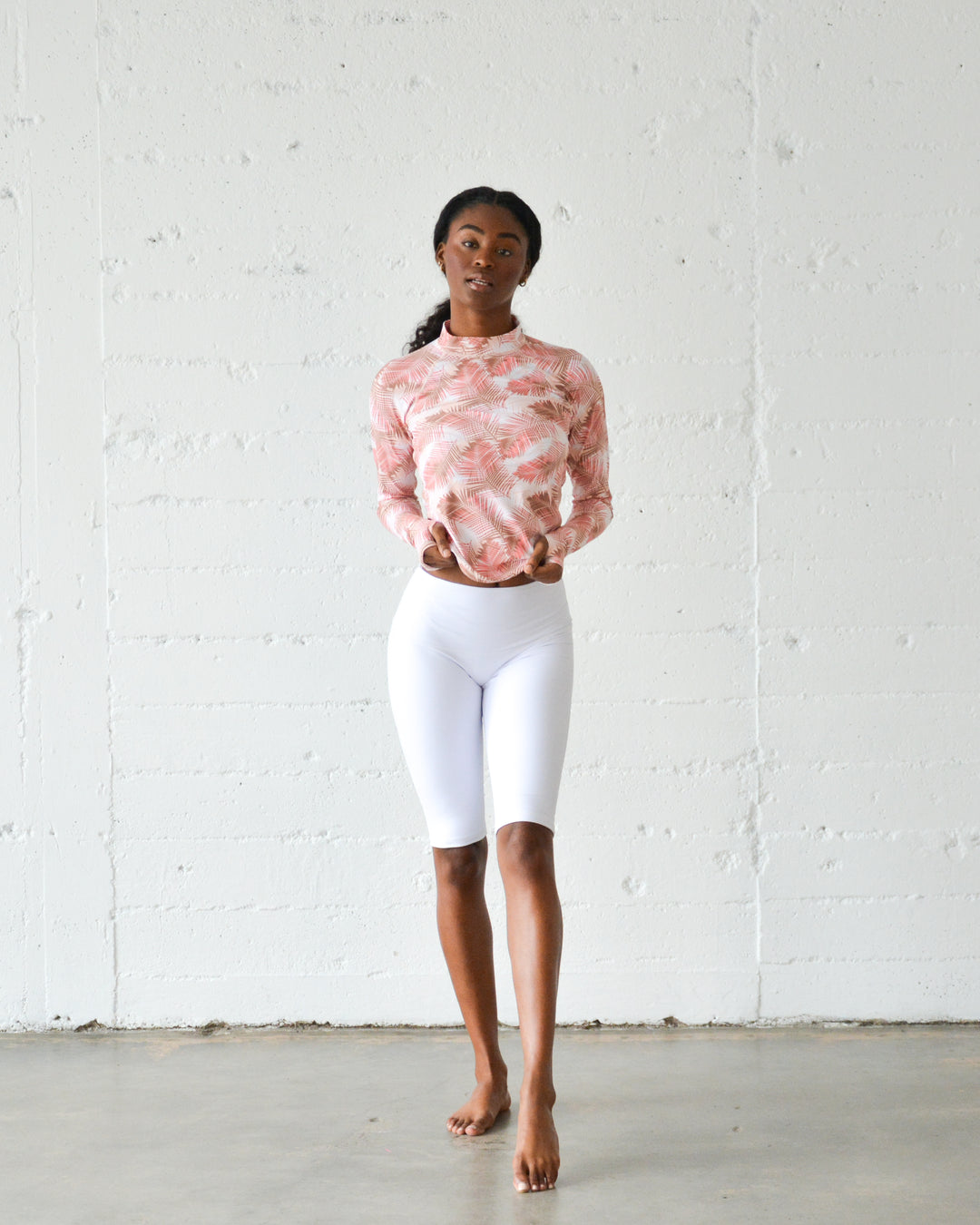 Women's Long Shorts (lined) - White