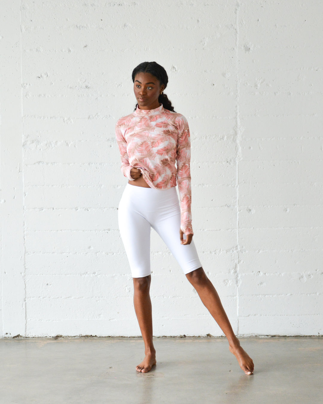 Women's Long Shorts (lined) - White