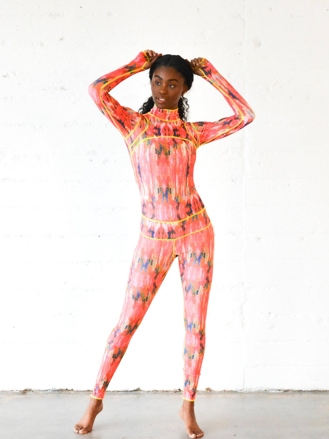 Women’s "Classic" Women’s UPF 50+ Sun Protective Full Body Long Swimsuit - Volcano