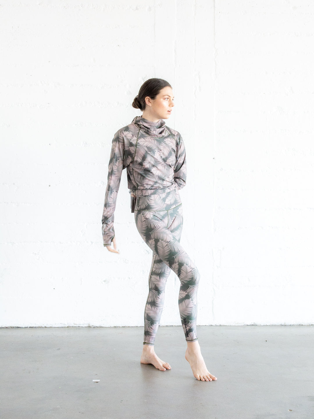 Women's UPF 50+ Sun Protective Swim Leggings - Night Palm