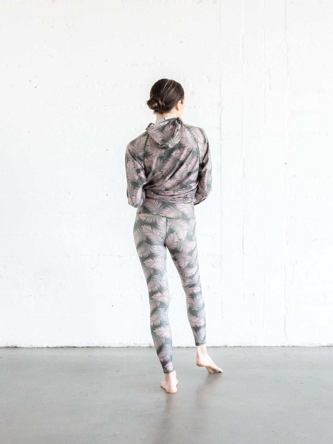 Women's UPF 50+ Sun Protective Swim Leggings - Night Palm