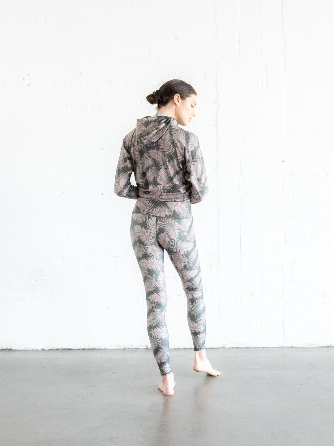 Women's UPF 50+ Sun Protective Swim Leggings - Night Palm